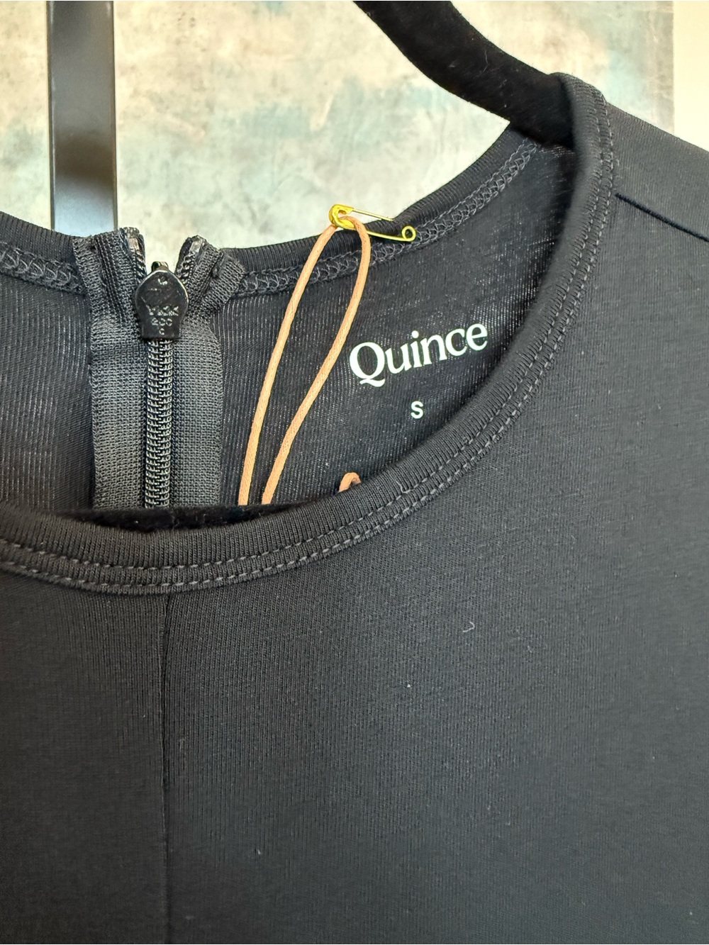 NEW Quince Bamboo Jersey Maternity Everyday Jumpsuit Black Womens Small NWT Soft - Picture 3 of 7